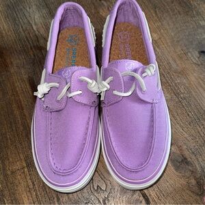 Sperry Seacycled Limited Edition Purple Flats Loafers Womens Shoes size 6 - 6.5